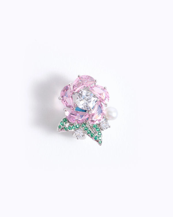 Pink Rose Brooch Pin